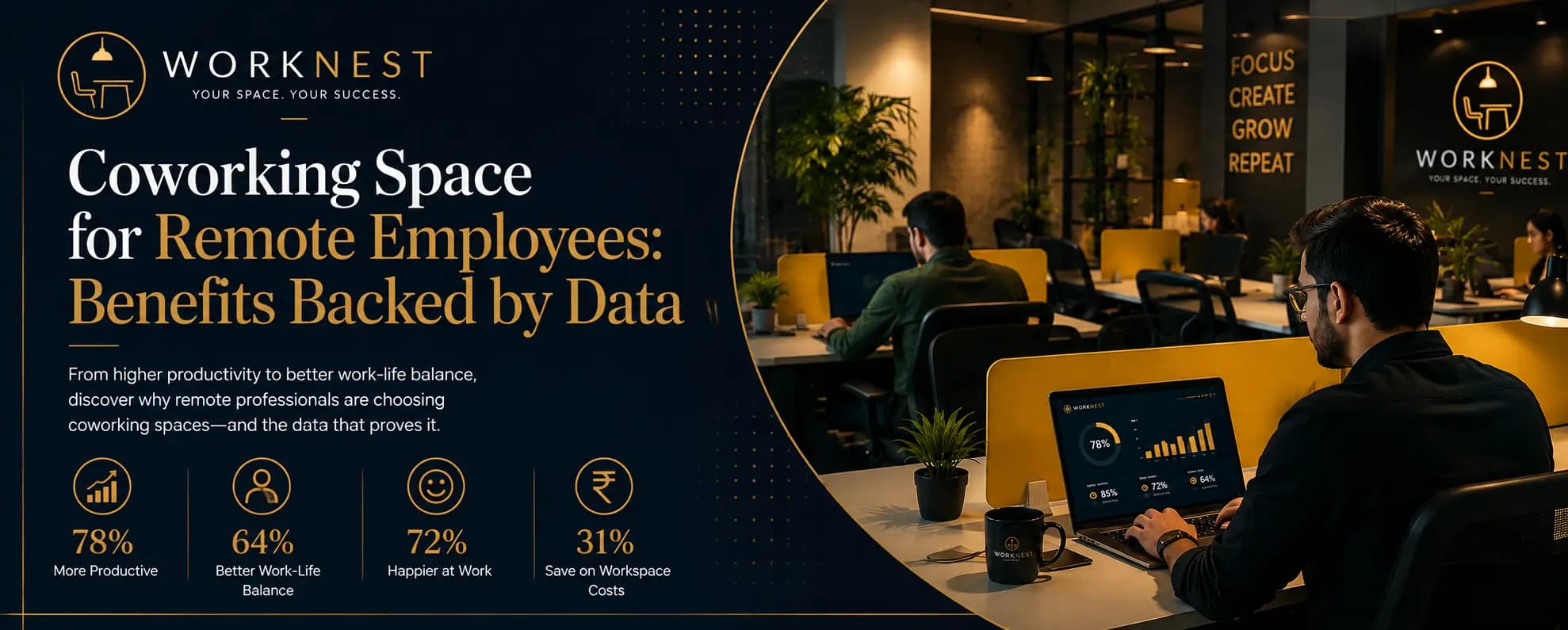 Coworking Space for Remote Employees Benefits Backed by Data